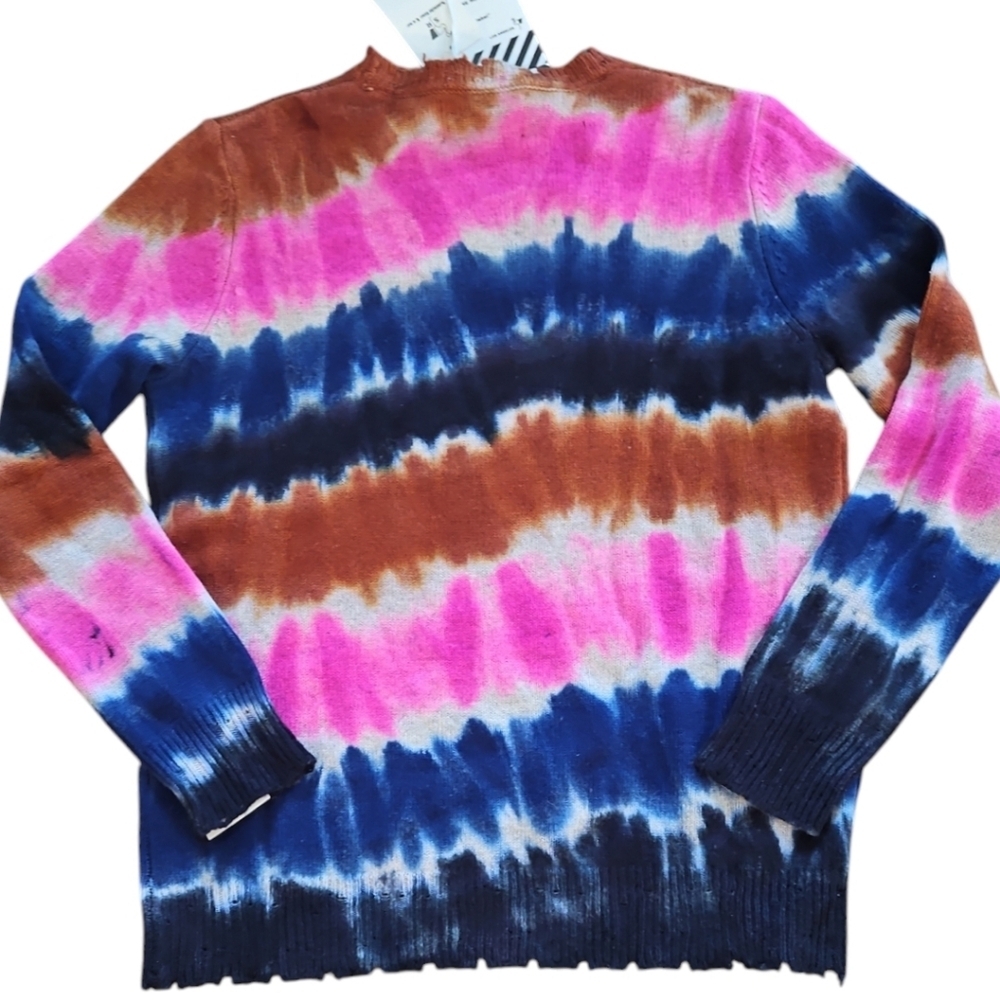 NWT Sandrine Rose x FP Wool Cashmere California Tie Dye Sweater sz XS - Picture 5 of 11
